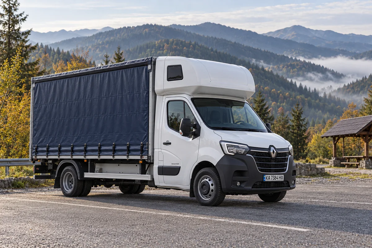 Тентований Renault Master зі спальником на маршруті Київ — Ужгород через Карпати