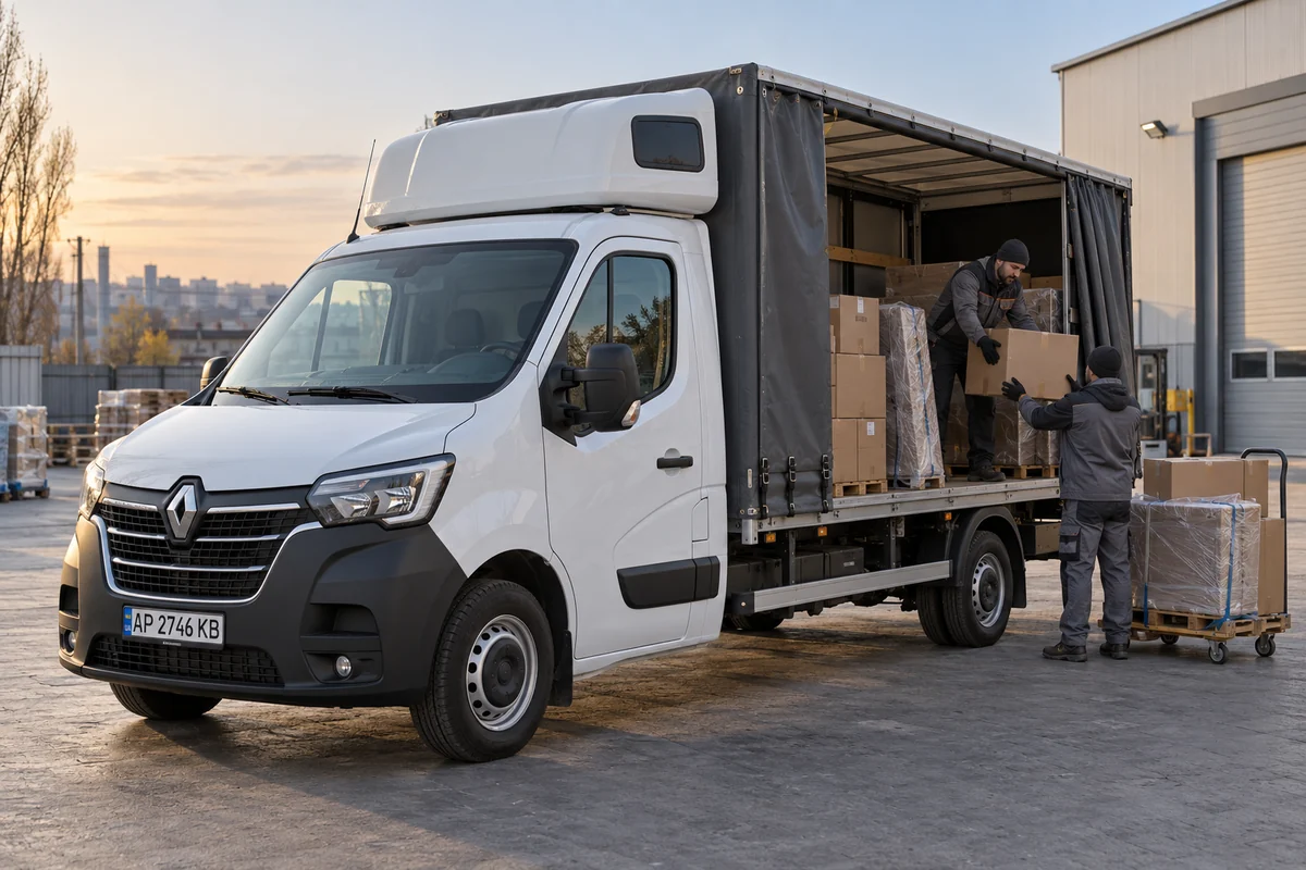 Завантаження Renault Master для перевезення із Запоріжжя до Львова